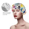Qhwlr Hand Print Print Double Waterproof Shower Cap Printed Millinery With Light And Soft Decoration view 4