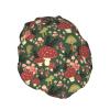 Qhwlr Bright Mushrooms Art Print Double Waterproof Shower Cap Printed Millinery With Light And Soft Decoration view 2