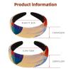 asebiunh Set of 2 Velvet Wide Headbands for Women, Hot Air Balloons Color Painting Accessories Padded Head Bands Beauty Hairbands Girls Thick Hair Bands view 3
