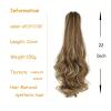 Ponytail Hair Extensions Claw Clip In Wavy Ponytail Extensions Synthetic Fiber Ponytail Hair Piece 22 Inch Long Wavy Curly Claw Clip Ponytail Extensions for Women Girls Pony Tails Extensions Human Hai view 2