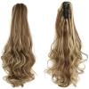 Ponytail Hair Extensions Claw Clip In Wavy Ponytail Extensions Synthetic Fiber Ponytail Hair Piece 22 Inch Long Wavy Curly Claw Clip Ponytail Extensions for Women Girls Pony Tails Extensions Human Hai view 4