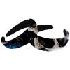 asebiunh Set of 2 Velvet Wide Headbands for Women, Blue Butterflies Skull Pattern Accessories Padded Head Bands Beauty Hairbands Girls Thick Hair Bands view 1