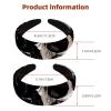 asebiunh Set of 2 Velvet Wide Headbands for Women, Blue Butterflies Skull Pattern Accessories Padded Head Bands Beauty Hairbands Girls Thick Hair Bands view 3
