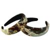 asebiunh Set of 2 Velvet Wide Headbands for Women, Vinatge Steam Train Railway Pattern Accessories Padded Head Bands Beauty Hairbands Girls Thick Hair Bands view 1