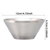NinthAvenue Basics Stainless Steel Shaving Bowl Shave Soap Cup for Maximum Lather, Diameter 12CM Height 5.7CM, Silver view 4