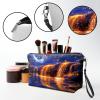 BWEGRHE Travel Makeup Bag with Detachable Wrist Strap, Golden Falls Stocking Stuffers for Teen Women Toiletry Storage Bag Water Resistant Portable Change Coin Small Purse Zipper Pouch view 3