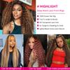 Yeeaak 13x6 Highlight Deep Wave HD Lace Front Wigs Human Hair 30 Inch With 99j Burgundy Deep Wave Wig Human Hair 30 Inch 180% Density 13x4 HD Transparent Lace Frontal Wig Pre Plucked With Baby Hair view 4