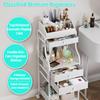 HapiRm Floor Makeup Organizer Storage - Vanity Skincare Make Up Organizers and Storage with Drawers, Cosmetics Display Cases Holder for Skin Care Nail Polish Perfume Makeup Brush view 4