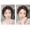 13x14cm Human Hair Curly Short Traceless Fluffy Hairpiece for Woman for Hair Loss (Natural black,16inch) view 1