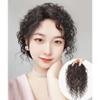 13x14cm Human Hair Curly Short Traceless Fluffy Hairpiece for Woman for Hair Loss (Natural black,16inch) view 2
