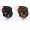12inch Natural Forehead Cover Gray Hair for Hair Loss Human Hair for Woman Clip In Hair Toppers (Natural black,wave) view 1