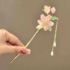 JIMINISO Classic Hair Stick Peach-blossomhair Chopsticks Gold Plated Prong Updo Chignon Hairpin Chinese Hair Accessories view 1