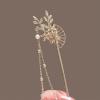 JIMINISO Classic Hair Stick Peach-blossomhair Chopsticks Gold Plated Prong Updo Chignon Hairpin Chinese Hair Accessories view 4