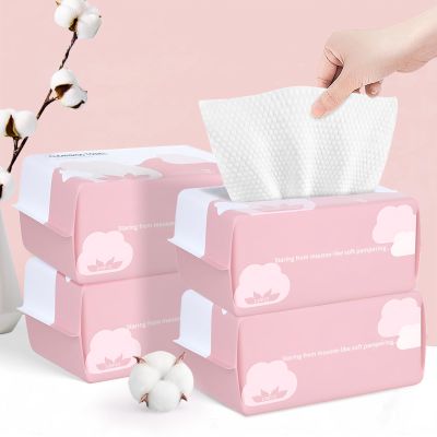 Cayxenful Disposable Face Towel Face Cloths for Washing Soft Cotton Dry Wipes Facial Cloths Towelettes for Washing and Drying, 400 Count Facial Tissue for Cleansing, Skincare and Makeup Remover