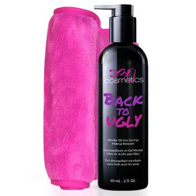 730 COSMETICS Micellar Oil Free Gel Makeup Remover For Sensitive Skin Cleanser Gentle Solution for Eyelash Extensions and Lash lift With Magic Makeup-Remover Cloth (2fl. Oz)