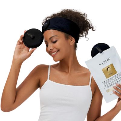 LUCE Lazy Eraser Makeup Remover Pads - Reusable Makeup Remover Pads (Black, 5-Pack)
