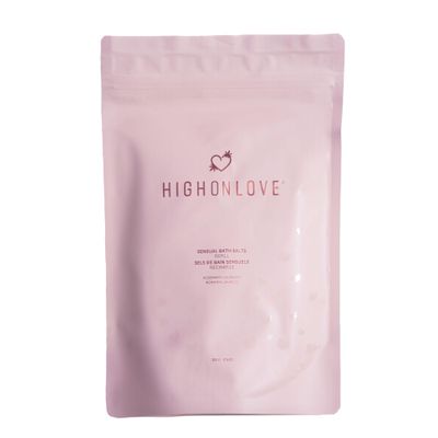High On Love Bath Salts Refill - Pink Himalayan & Epsom Salt Blend with Soothing Vitamin E & Premium Hemp Seed Oil - Real Dried Rose, Lavender and Rosemary Inclusions (Rosemary Lavender)