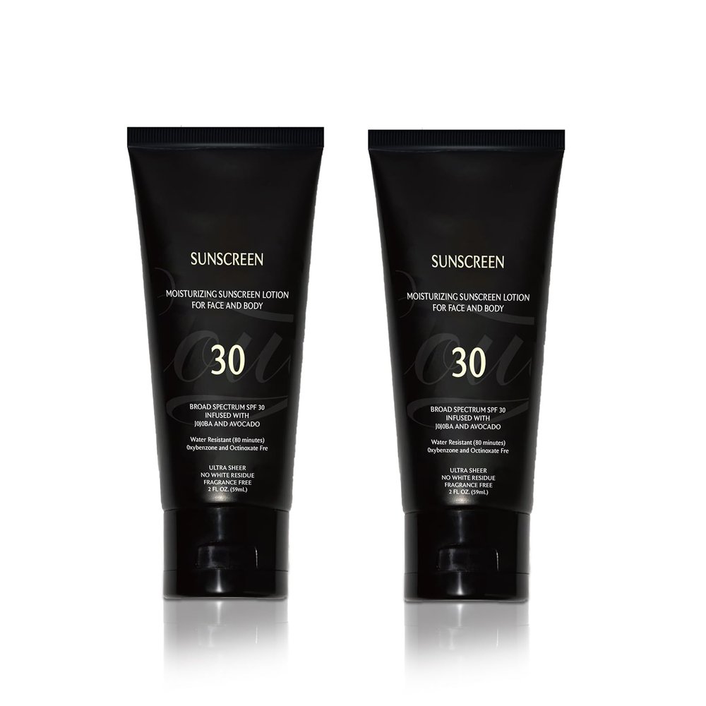 Face Sunscreen Black Girl, Sunscreen for black skin,Face & Body Moisturizing sunscreen for face SPF 30, Black Gir'l Sunscreen for black women kids,Sunscreen no white cast 2PCS