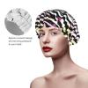 Spiral Optical Illusion Gif Hair Cap For Shower, Waterproof Hair Shower Caps For Long Hair, Non-Slip Cute Shower Cap view 4