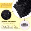 Clip in Hair Extensions Deep Wave Clip in Hair Extensions Real Human Hair 8Pcs Deep Wave Clip Ins Brazilian Remy Human Hair Thick to Ends with 18Clips Double Weft for Women Human Hair Extensions Clip( view 4