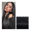 FURUIM2024M Clip in Hair Extensions One Piece Clip in Hair Extensions Real Human Hair 3/4 Full Head Thicker Hair Lace Net One Piece Hair Extensions with 5 Clips Human Hair Extensions Clip(24 Inches) view 1