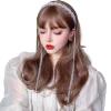 Nasfacbve Fashion Artificial Crystal Hair Hoop Long Tassels Headpiece Elegant Headband Wedding Bridal Headwear Statement Jewelry view 1