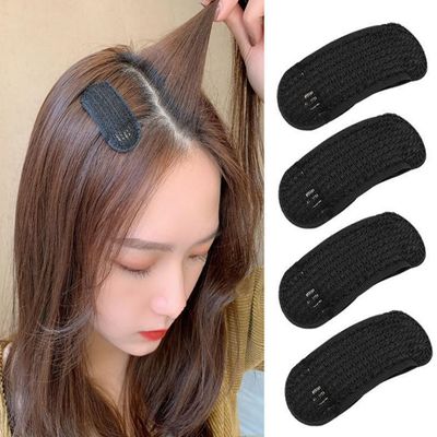 6 Pcs Thin Style Bump It Up Volume Hair Base Set Volume Hair Base Inserts Bump It Up Hair Pads Hair Bun Maker Hair Styling Clip Accessories(Black)