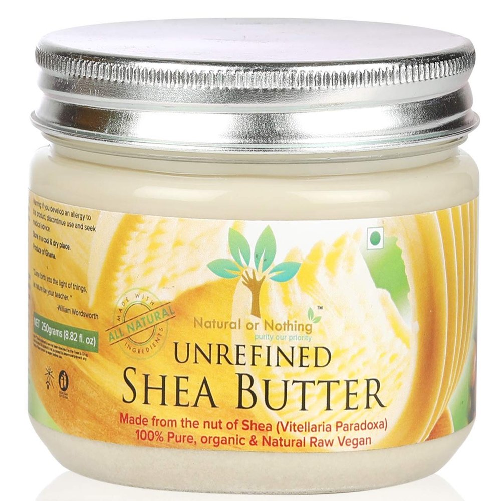 NinthAvenue Basics Natural or Nothin.g Raw Unrefined Organic Shea Butter (250 grams), 8.45 Ounce (Pack of 1)