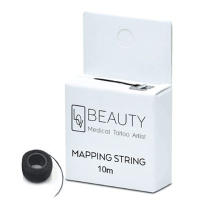 32ft/10m Fine Bamboo Charcoal Thread Brow Pre- String Ultra-Thin String For Microblading Safe For Mark