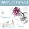 2Pcs Ear Piercing Kit, Disposable Self Piercing Gun Built-in Ear Stud Easy Use Low Pain, At Home Piercing Kit 5mm (Crown Pink CZ) view 2