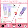 Body Glitter Face Glitter Gel: Singer Concerts Disco Festival Rave Accessories Face Glitter Makeup 100ml Chunky Sequins Mermaid Face Body Hair Glitter Gel (2 White) view 3