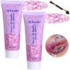 Body Glitter Face Glitter Gel: Singer Concerts Disco Festival Rave Accessories Face Glitter Makeup 100ml Chunky Sequins Mermaid Face Body Hair Glitter Gel (2 Pink) view 1
