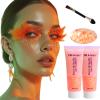 Body Glitter Face Glitter Gel: Singer Concerts Disco Festival Rave Accessories Face Glitter Makeup 100ml Chunky Sequins Mermaid for Party Cosplay Halloween (2 Orange) view 1