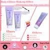 Body Glitter Face Glitter Gel: Singer Concerts Disco Festival Rave Accessories Face Glitter Makeup Chunky Sequins Mermaid Face Body Hair Glitter Gel (2 Silver) view 3