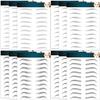 12 Sheets Eyebrows Tattoo Waterproof, 120 Pairs Eyebrow Tattoo Stickers Temporary Eyebrow Tattoos for Women & Girl, Fake Eyebrows Peel Off False 4D Hair-like Instant Transfer Brows view 1