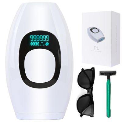 IIDEA IPL Hair Removal,Laser Hair Removal At-Home for Women Men, 999,999 Flashes Permanent Hair Removal Device on Facial Legs Arms Bikini Line, White
