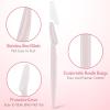 6 Pcs Light Pink Eyebrow Razor, Face Razors Multipurpose, Facial Razors for Women Men, Eyebrow Trimmers Shaver with Protective Cover, Dermaplaning Tools for Face Body Use, Facial Hair Removal Tools view 2