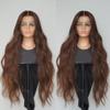 13x4 Auburn Brown Body Wave Lace Front Wigs Human Hair Chestnut Brown Colored Human Hair Wigs For Women HD Transparent Lace Frontal Wigs (13x4 lace front wig, 18 inch) view 1