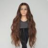 13x4 Auburn Brown Body Wave Lace Front Wigs Human Hair Chestnut Brown Colored Human Hair Wigs For Women HD Transparent Lace Frontal Wigs (13x4 lace front wig, 18 inch) view 3