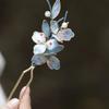 Cayyoomm blue enamel flower Hanfu hairpin Chinese ancient hairpin headwear classical hair pin Han element (Enamel Flower) view 1