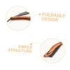 FOMIYES 4pcs Men Razor Shaving Beard Razor Folding Portable Wooden Handle Barbershop Quality view 2