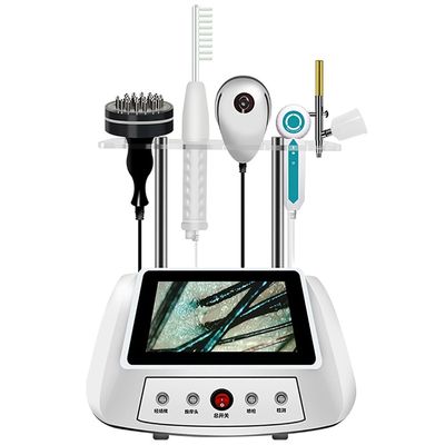 MAHWER Skin Diagnosis Hair Analyze, Hair Follicle Analyser Machine with Massage Function, 5 Speed Control Meridian Hyperthermia Comb, for Traveling, Home