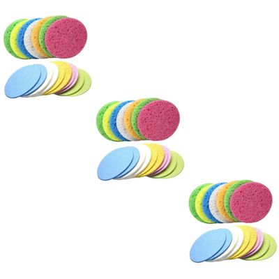 minkissy 75pcs Makeup Removal Natural Cellulose Face Spa Sponges Facial Scrub Sponges Cleansing Pads Reusable Gentle for Women Girls
