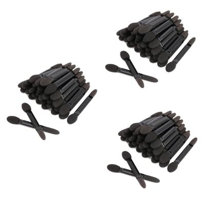 FOMIYES 150pcs Double-headed Eyeshadow Brush Sponge Applicators for Smooth Application Lightweight Makeup Tool for Travel Daily Use and Special Occasions Black