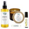 Epifany True Apricot & Camellia Body Oil 4oz Wellness Self-Care Gift Set, 4 Pieces, Natural, Scented Coconut Soy Candle 4oz, Calendula Lip Balm 0.15 oz, Just Breathe Essential Oil Roll-On 0.33oz view 1