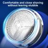 NinthAvenue Basics Electric Shaver - Portable Shaver | Waterproof Shaver Portable Electric Shaver | Rechargeable High Powerr Travel Portable Shaver | Pocket Size Shaver for Men, Suitable for Home, Travel, Blue view 3