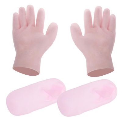 AUTSUPPL Moisturizing Gloves Socks Uv Protection for Women Dry Hand Care Garden Travel Elastic Comfortable