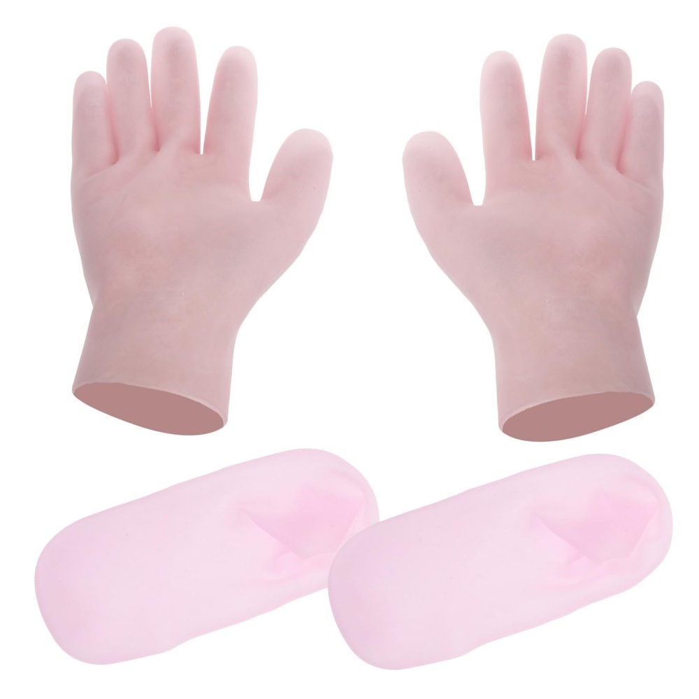 AUTSUPPL Moisturizing Gloves Socks Uv Protection for Women Dry Hand Care Garden Travel Elastic Comfortable