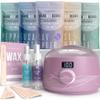 Tress Wellness Waxing Kit for Sensitive Skin  Safe for Face & Skin, Prep & Aftercare Spray, Easy to Use  At-Home Kit for Face, Bikini, Brazilian & Full Body - Digital Display, Misty Lilac view 1