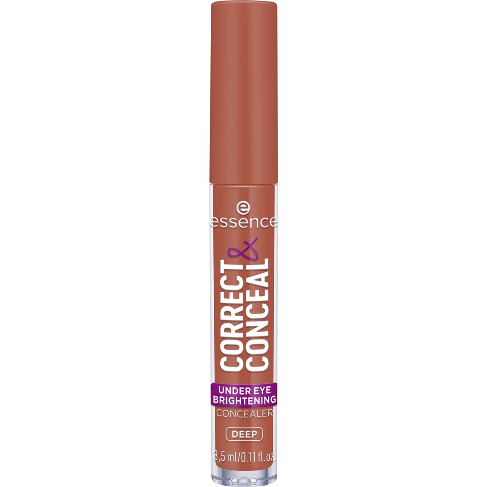 essence | Correct & Conceal Under Eye Brightening Concealer | Easy Application, Lightweight, Buildable, Infused with Aloe Vera | Vegan & Cruelty Free (40 | Deep)